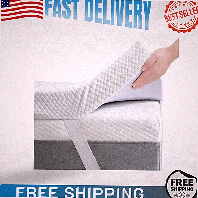 2" double gel memory foam mattress pad, ventilated, high density,removable cover