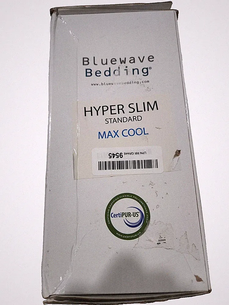 Bluewave Bedding Hyper Slim Gel Memory Foam Pillow for Stomach and Back Sleepers