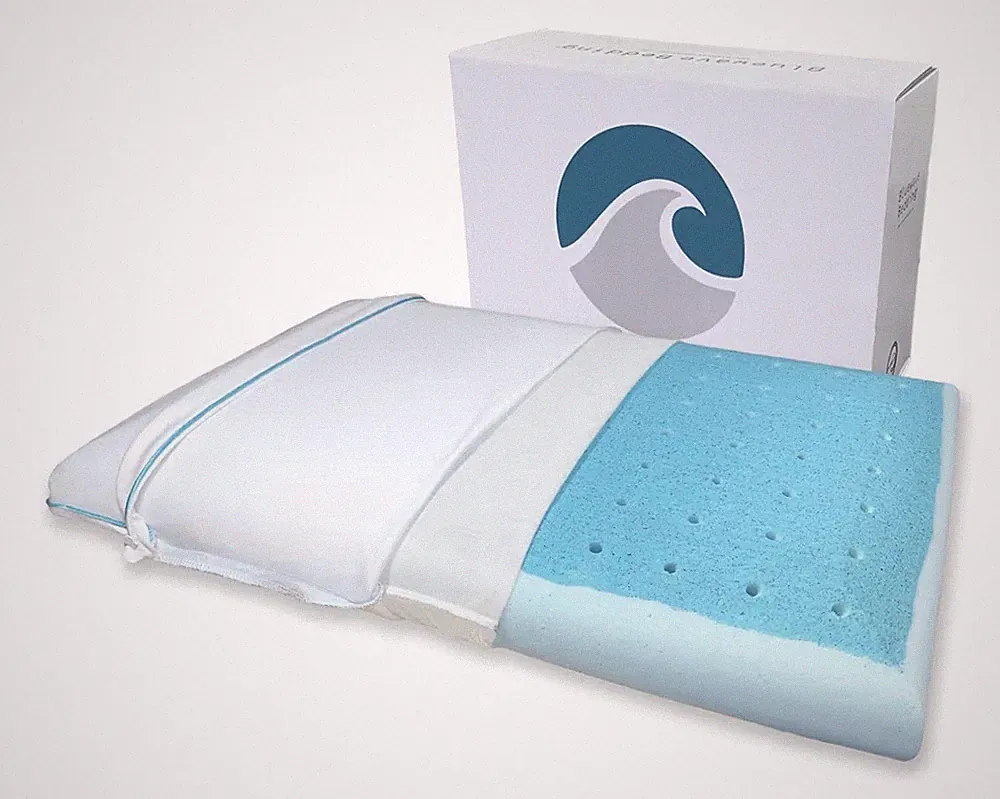 Bluewave extra slim gel memory foam pillow