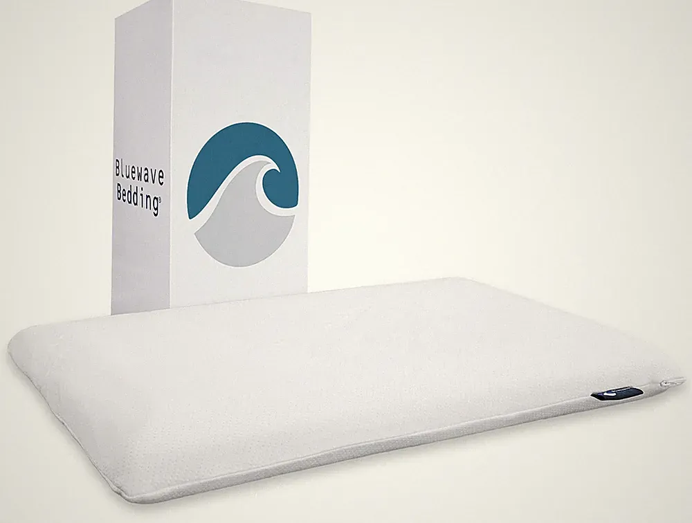 Bluewave Bedding Ultra Slim Gel Memory Foam Pillow for Stomach and Back Sleep...