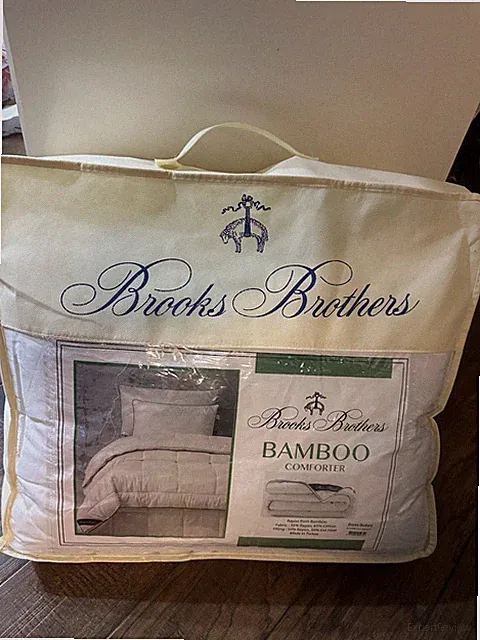 Brooks Brothers Luxury Bamboo Quilted Rayon From Bamboo Queen Comforter