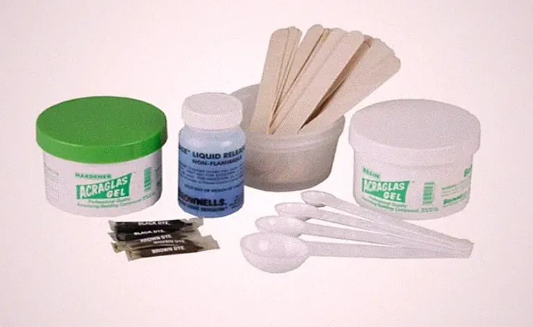 BROWNELLS 16 oz Acraglas Gel Bedding Shop Kit includes 8oz Resin & 8oz Hardener