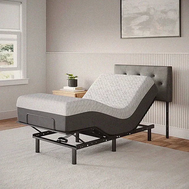 Celestial Aurora Twin XL Adjustable Bed & 8" Gel Memory Foam Mattress Set