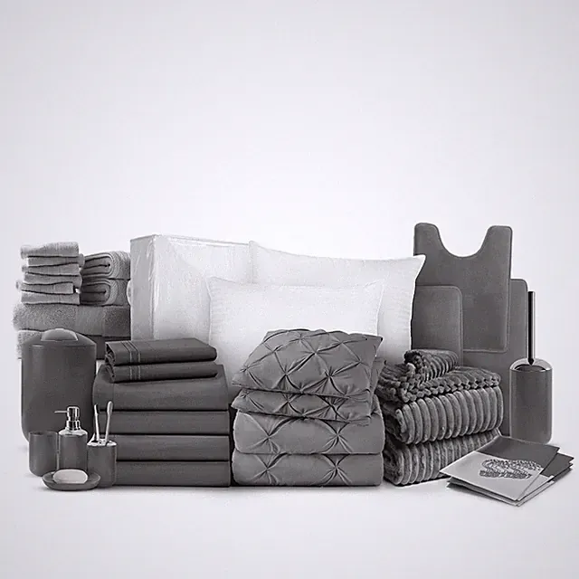 Comforter Bed Sheets Towels Blanket Bathrugs & More-37Pc Back to School Dorm Set