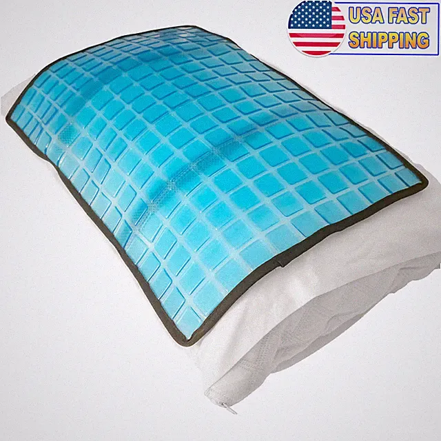Cooling Gel Pillow Pad w Chill Gel Cells Cooling Mat For Hot Flashes, Dog & More