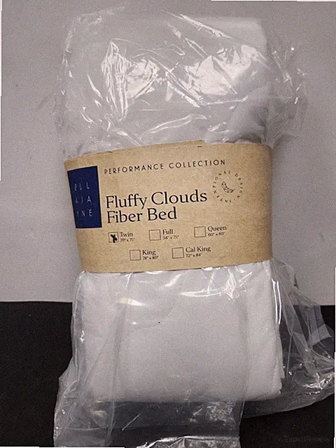 Ella Jayne Lofty 100% Cotton Plush Gel Fiber Filled Mattress Topper, Twin New