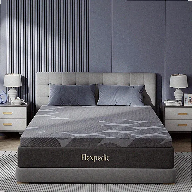 Flexpedic 4" King Mattress Topper - Gel Memory Foam for Pain Relief & Comfort