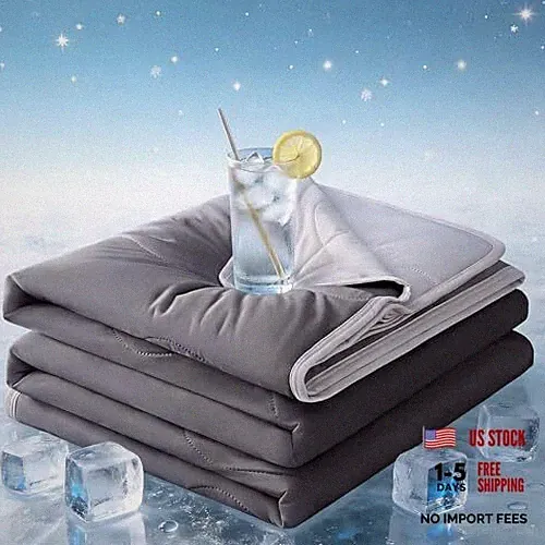 Gray Cooling Comforter Queen 90x102 Oversized, Cool king 102x90 Dark Grey