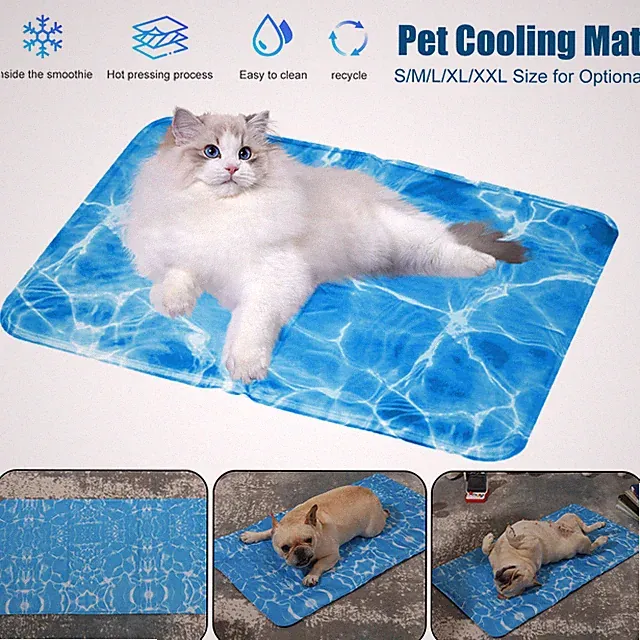 Pet Cooling Mat Cool Pad Comfortable Cushion Bed Blanket for Dog Cat Puppy S-XXL